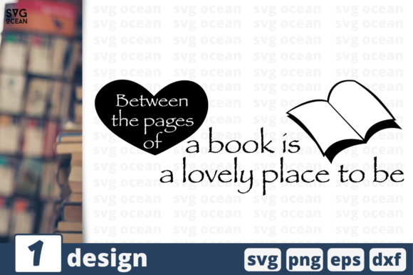Book is a Lovely Place to Be Quote Graphics
