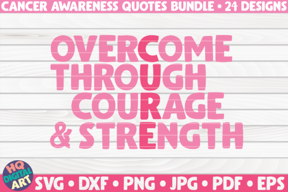 C.U.R.E. SVG Cancer Awareness Quote