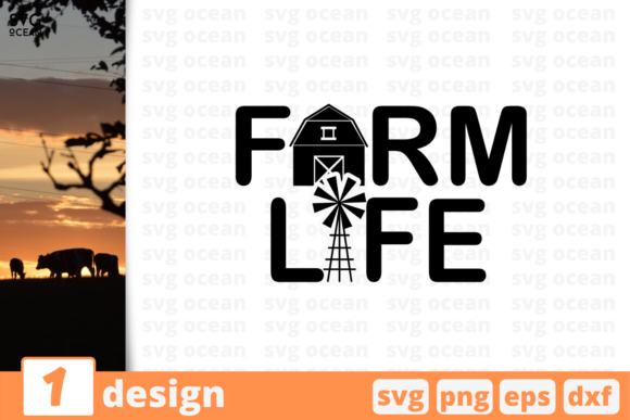 Farm Life Quote: Graphics for Crafts and Small Business Branding