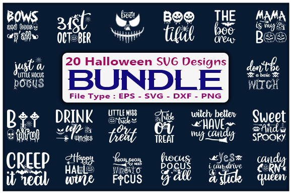 Halloween Quote Design Bundle: Graphics & Crafts