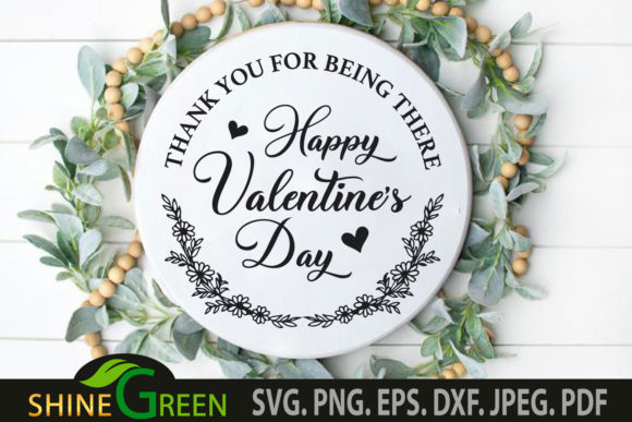Happy Valentines Day Thank You Quote Graphics & Crafts