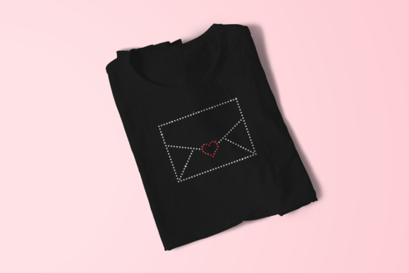 Love Letter Rhinestone SVG Template