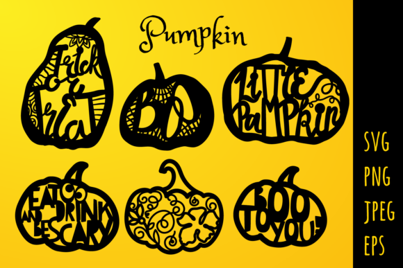 Pumpkin Quotes Paper Cut Graphics and Crafts