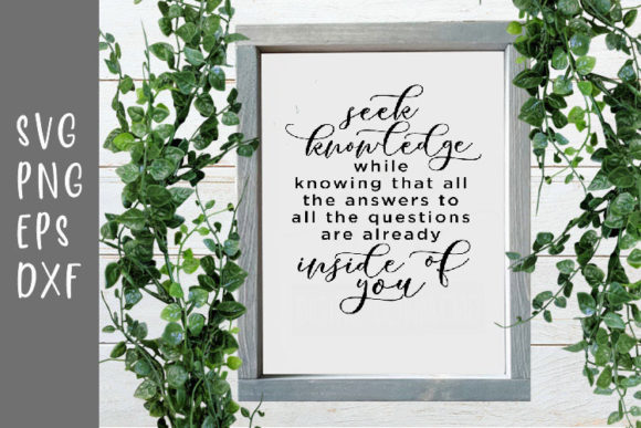 Seek Knowledge Quote