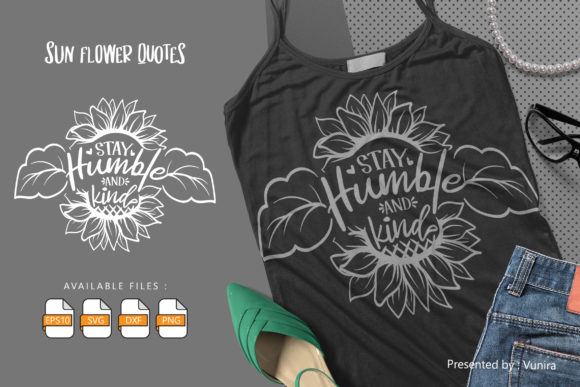Stay Humble and Kind Lettering Quote Graphics