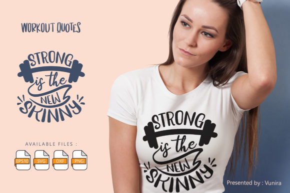 Strong Is the New Skin Lettering Quote
