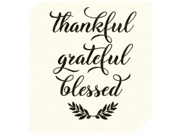 Thankful Grateful Blessed Quote Graphic
